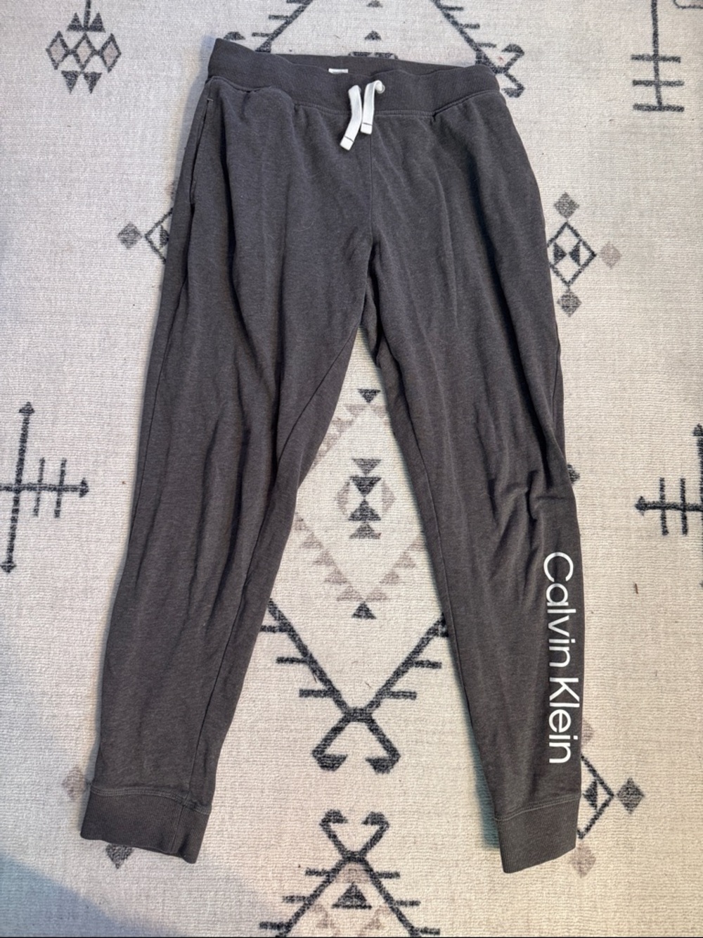 Calvin Klein Charcoal Gray Logo Joggers